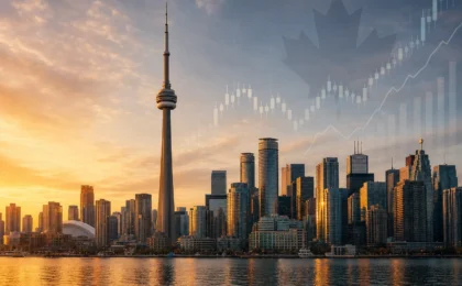 TSX market trends Canada stock market outlook 2026 Toronto skyline